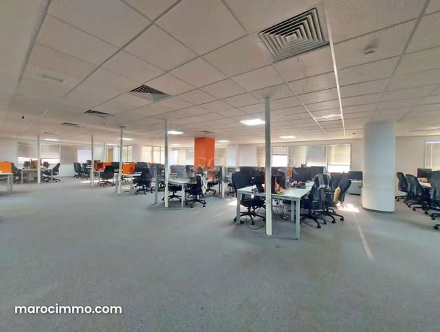 Location plateau bureau aménagé 510 m2 Sidi Maarouf, Casablanca — الدار البيضاء