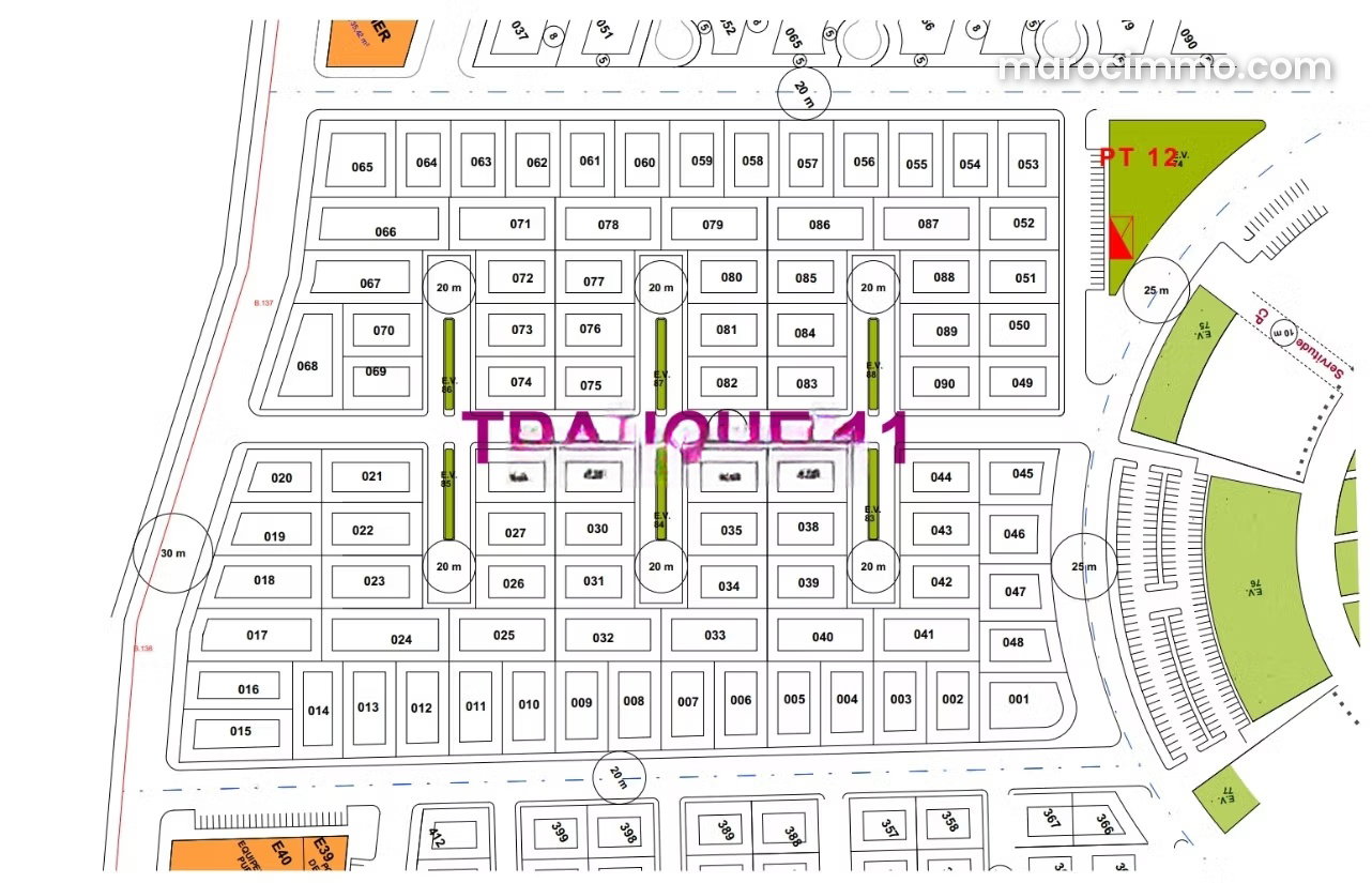 Terrain 600 m² à bâtir Route d'Amezmiz Marrakech — Marrakech