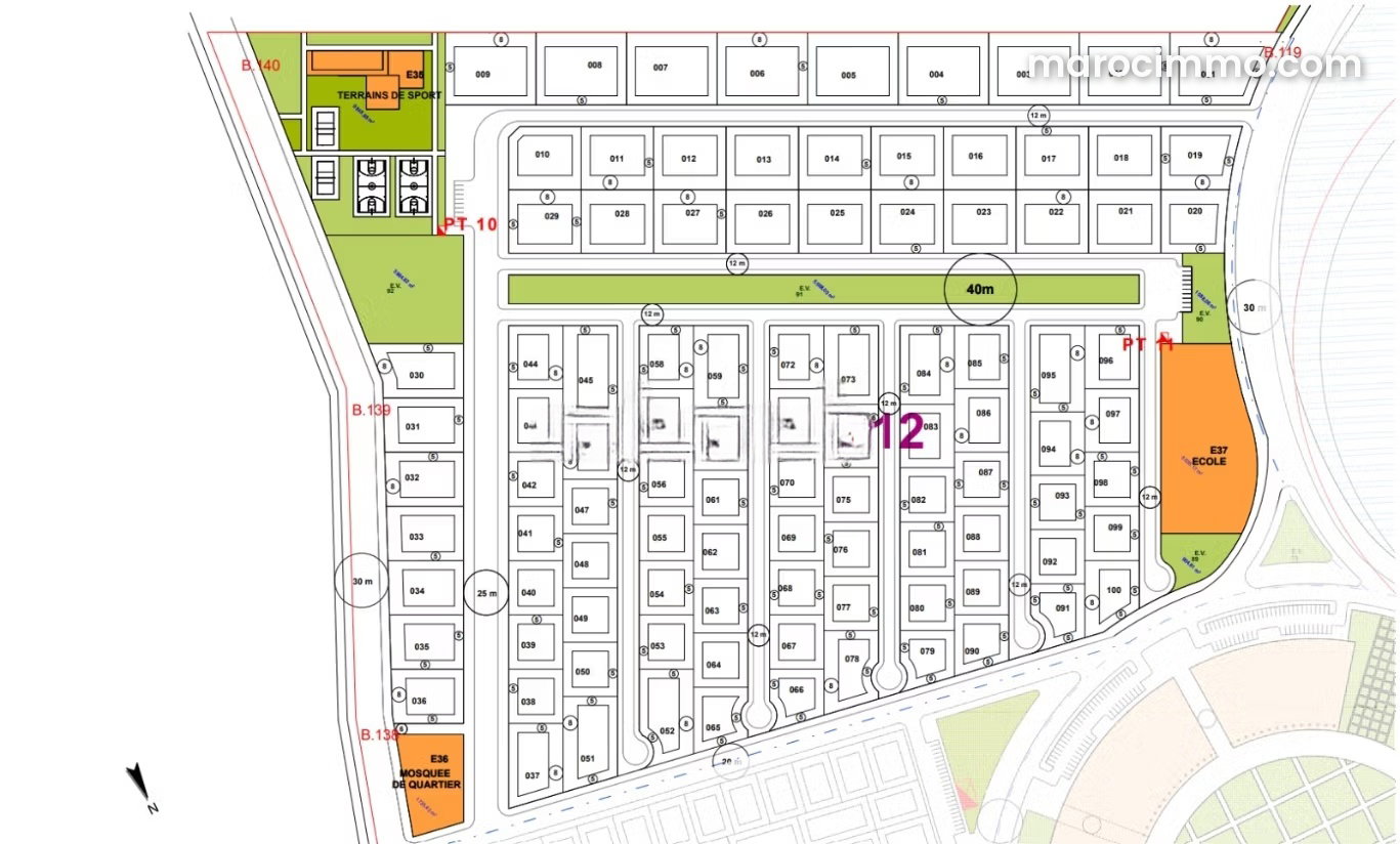 Terrain 900 m² à vendre, Route d'Amezmiz, Marrakech — Marrakech