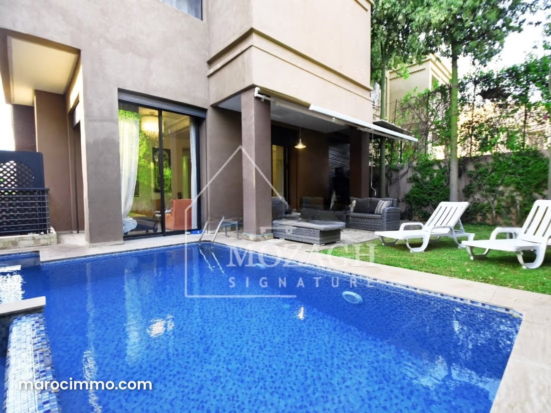 450 sqm Furnished Villa with Private Pool for Rent in Hay Targa — Marrakesh