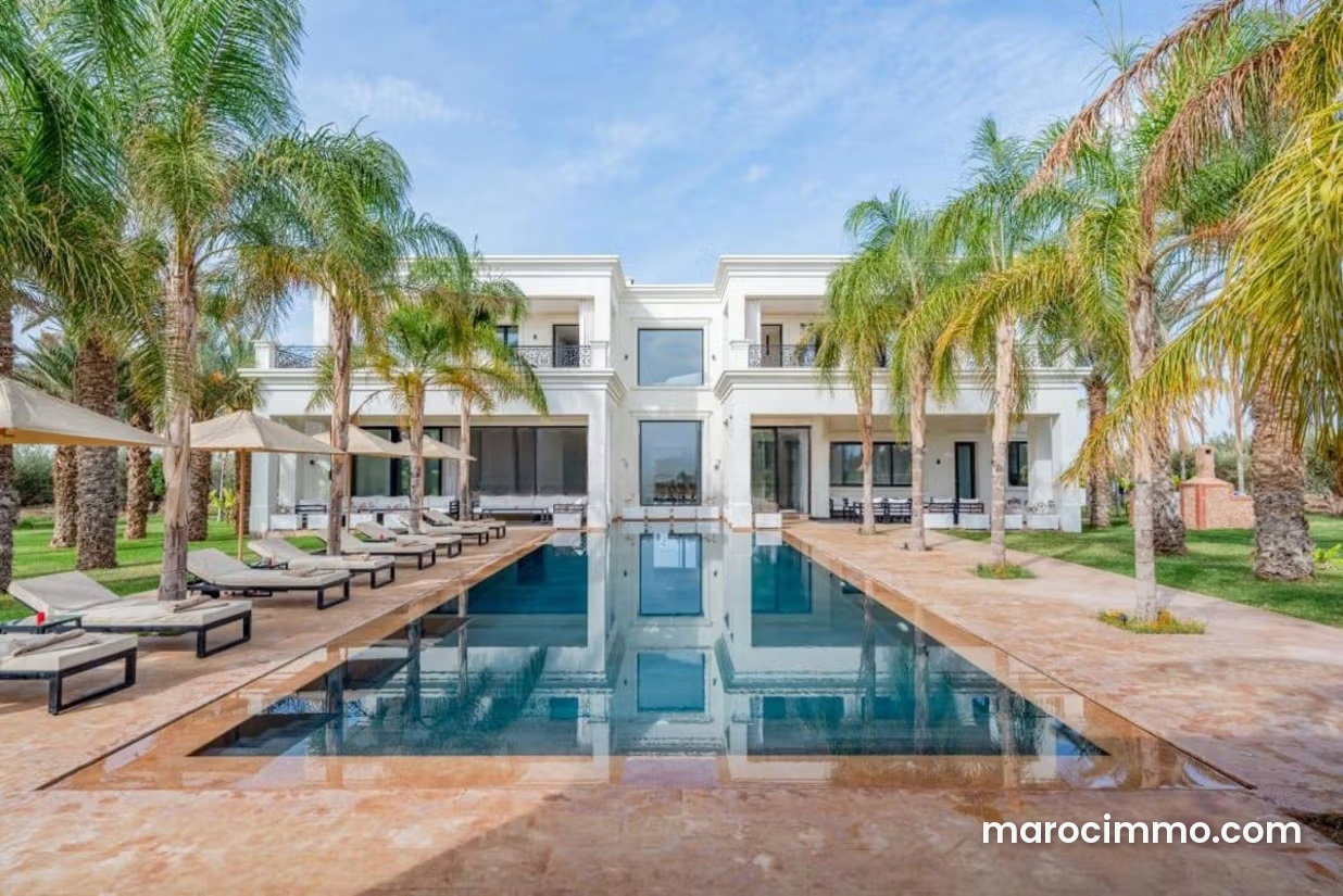 Villa 5 suites, 2,9 ha face à l'Atlas, Portes de Marrakech — Marrakech