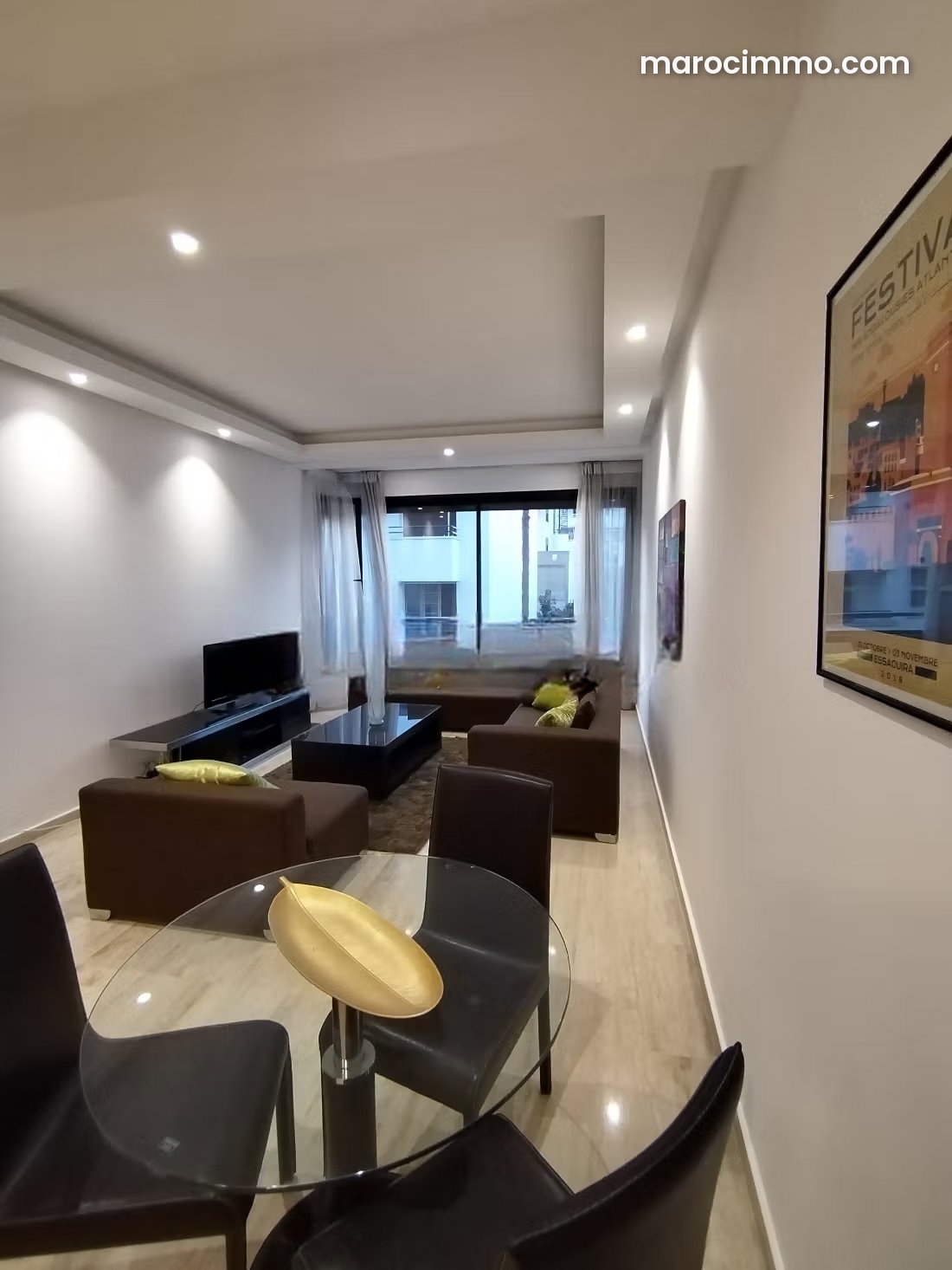 Furnished apartment for rent in Gauthier, Casablanca, with terrace and garage — Casablanca