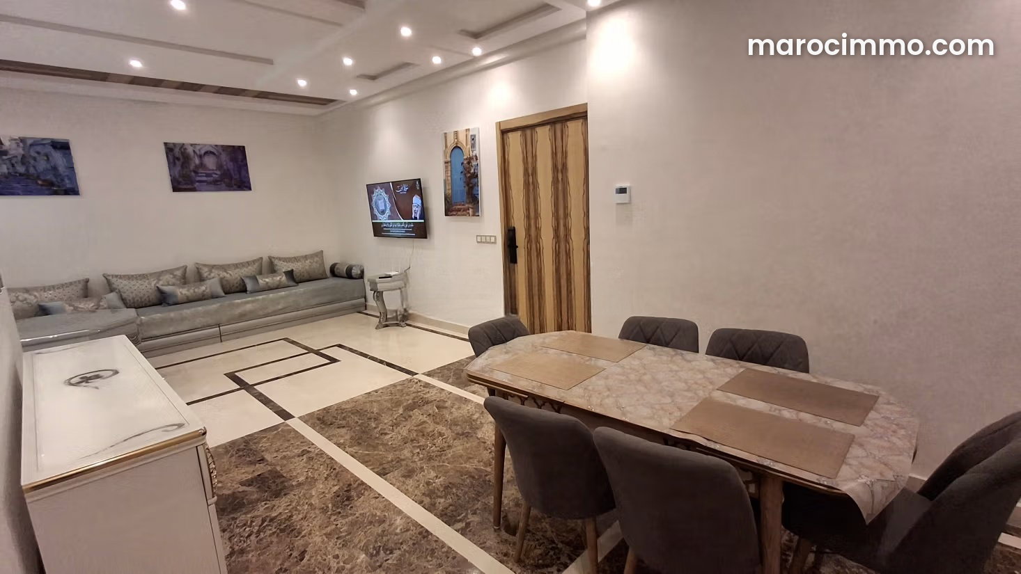 شقة مفروشة رحبة للإيجار بحي موزار في طنجة — طنجة