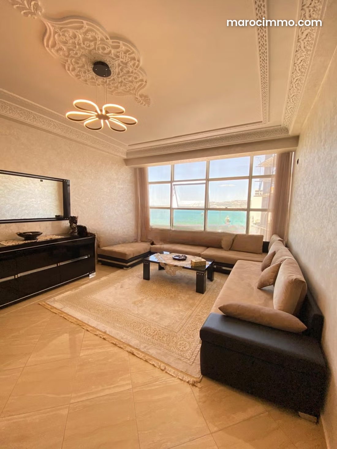 Furnished 120 sqm Apartment, Top Floor with Sea Views, De La Plage, Tangier — Tangier