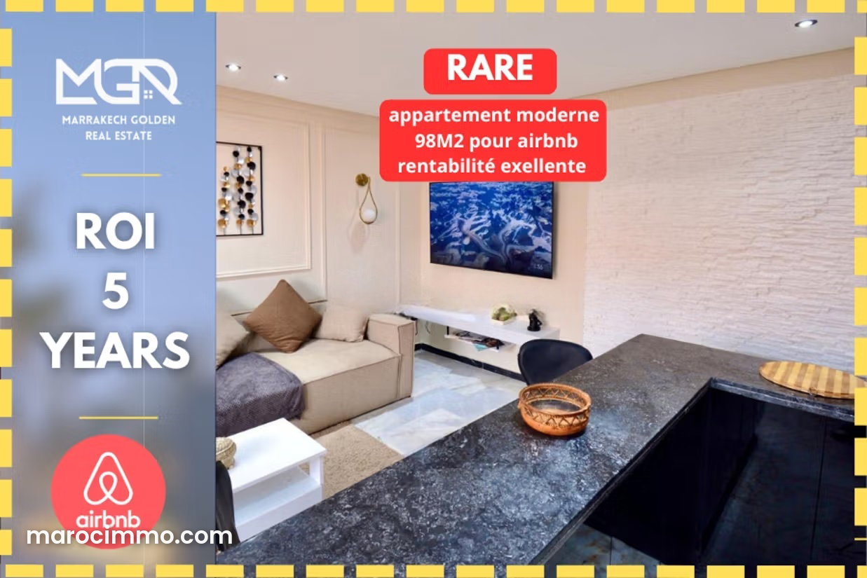 Furnished 98 sqm apartment for sale, Gueliz, Marrakech — Marrakesh