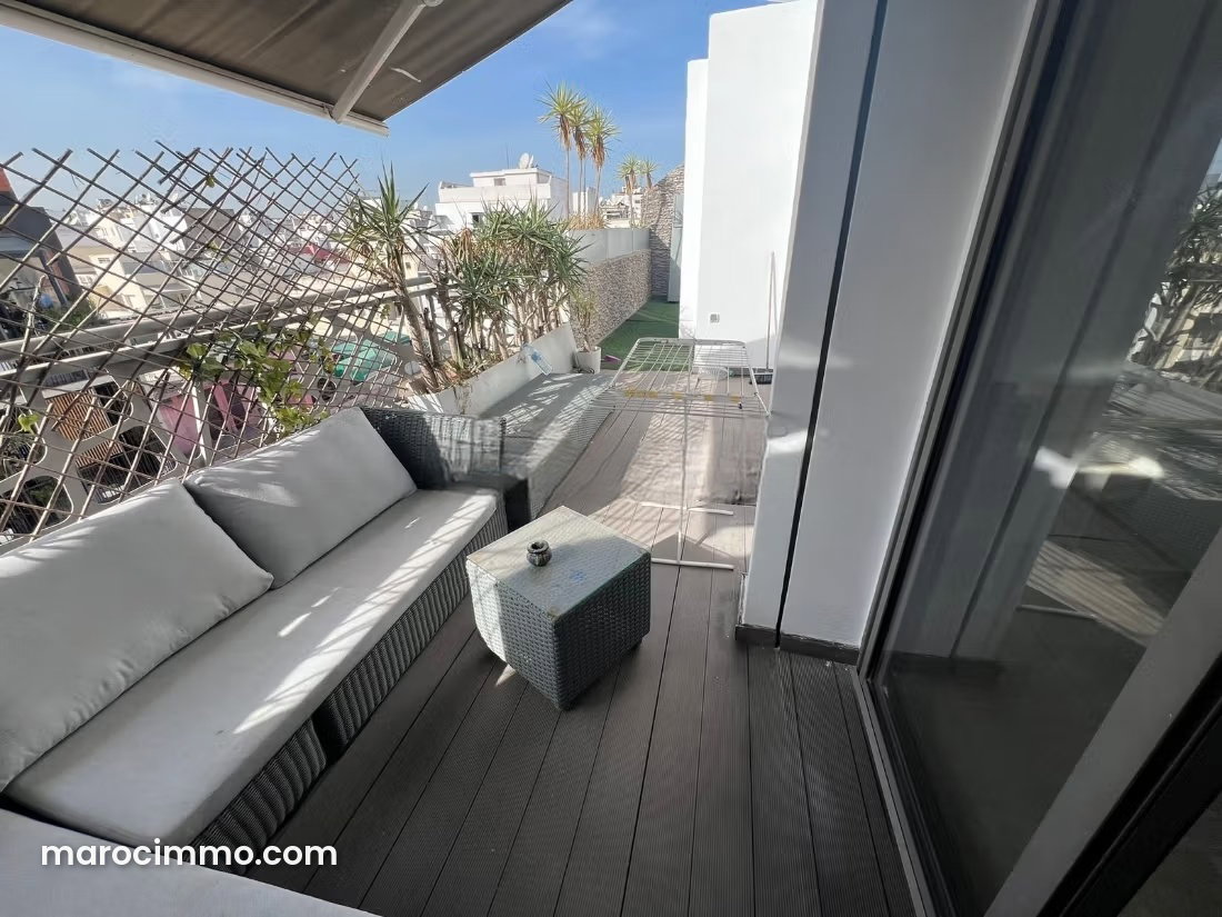 Appartement 147 m² meublé, dernier étage, Gauthier, Casablanca — Casablanca