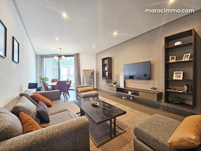 Location appartement 2chambres meublé moderne à Anfaplace, Ain Diab — 3