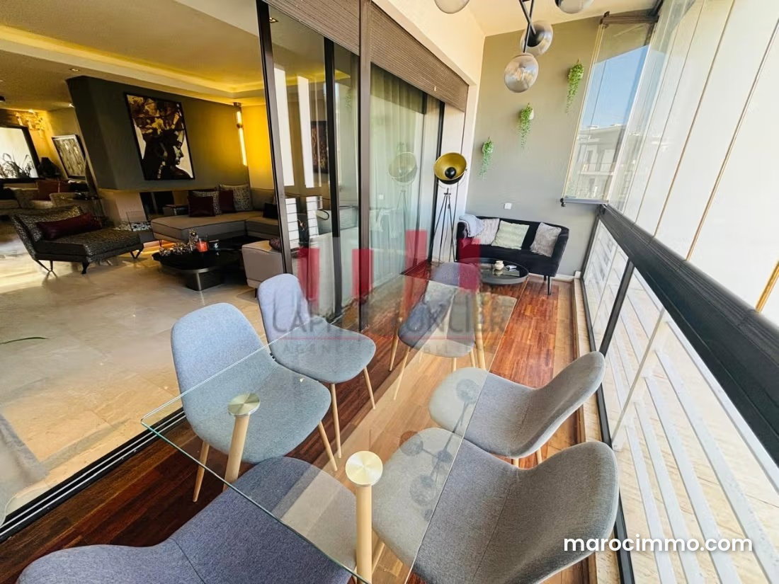 Furnished 134 sqm Apartment with Terrace, Bouskoura Centre — Bouskoura