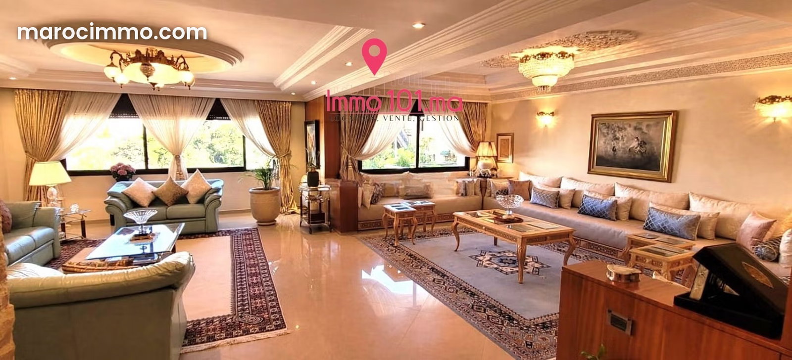 Appartement 235 m², 3 chambres avec garage, Agdal, Rabat — Rabat