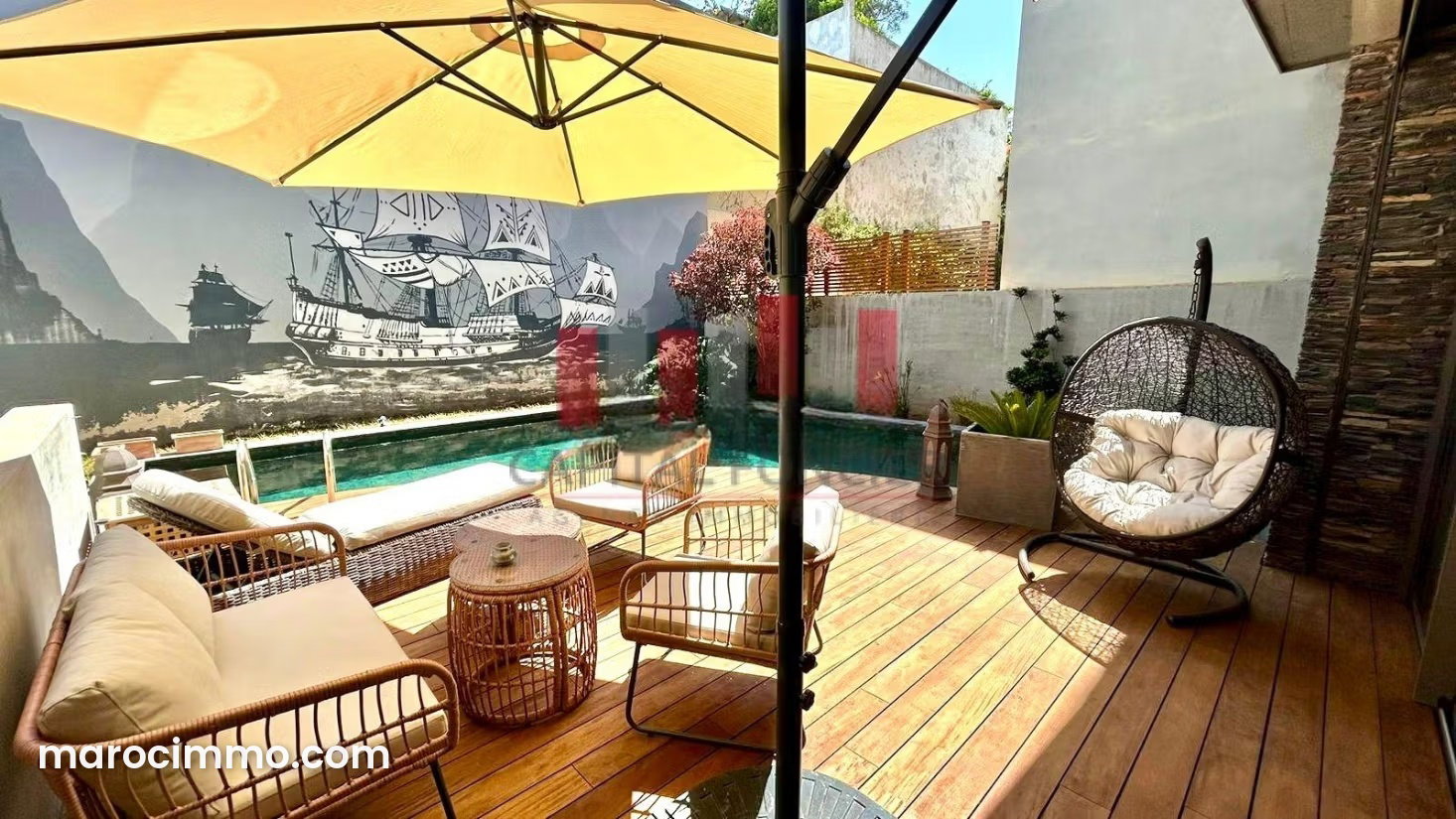New 400 sqm villa with pool for rent, Aïn Diab, Casablanca — Casablanca