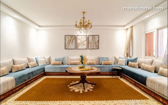 Bel appartement à vendre à Guéliz. 3 chambres agréables. Vue exceptionnelle sur la montagne, chauffage central — Marrakech
