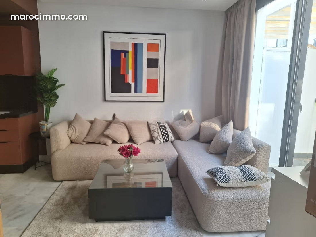 Furnished apartment with terrace for rent in Ferme Bretonne, Casablanca — Casablanca