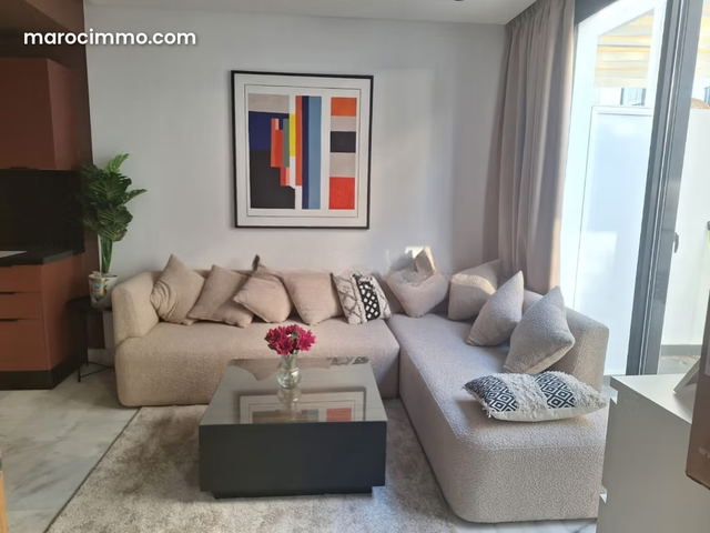 Furnished 2-bedroom apartment of 63m²²– 1 bedroom – large terrace — Casablanca