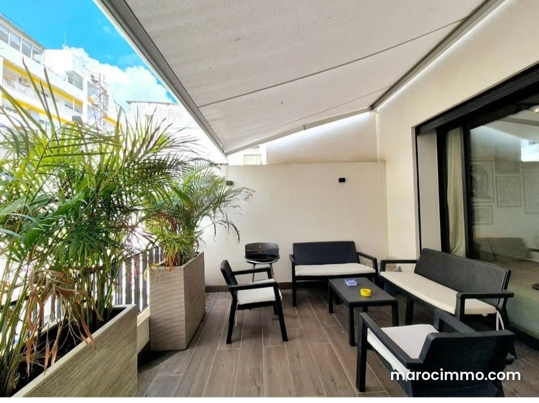 Furnished apartment with terrace for rent in Gauthier, Casablanca — Casablanca