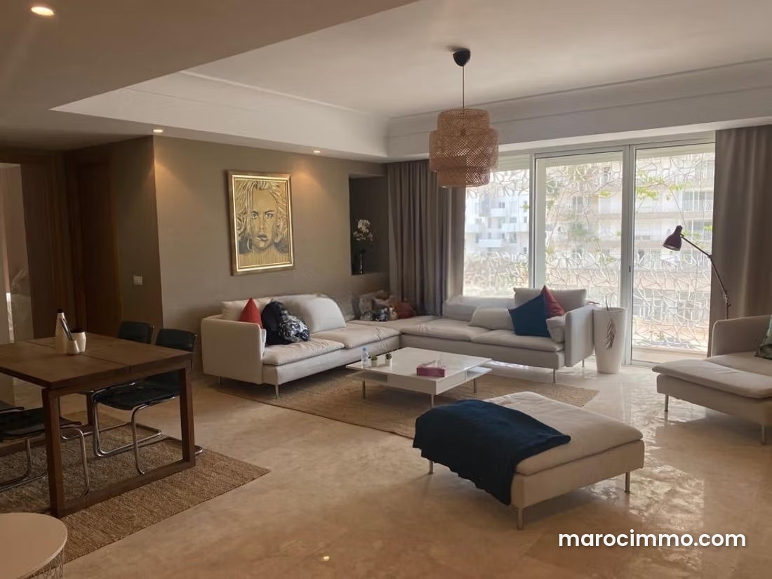 Furnished 128 m² Apartment, Casablanca Finance City, 2 Bedrooms — Casablanca