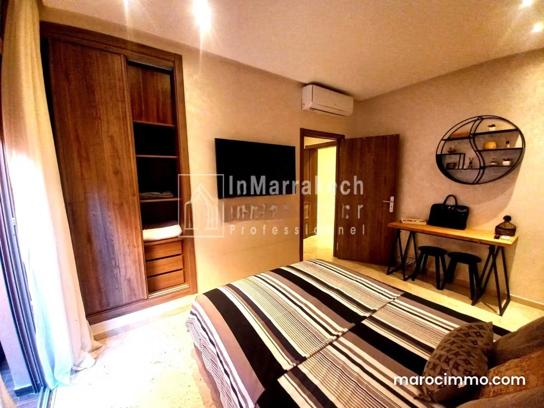 Furnished 40 m² Studio with Terrace, Gueliz, Marrakech — Marrakesh