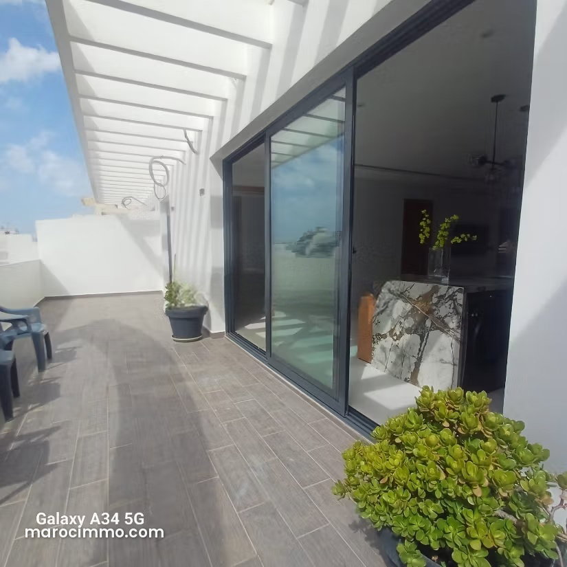 Furnished Apartment with Sea-View Terrace in Tangier's De La Plage — Tangier
