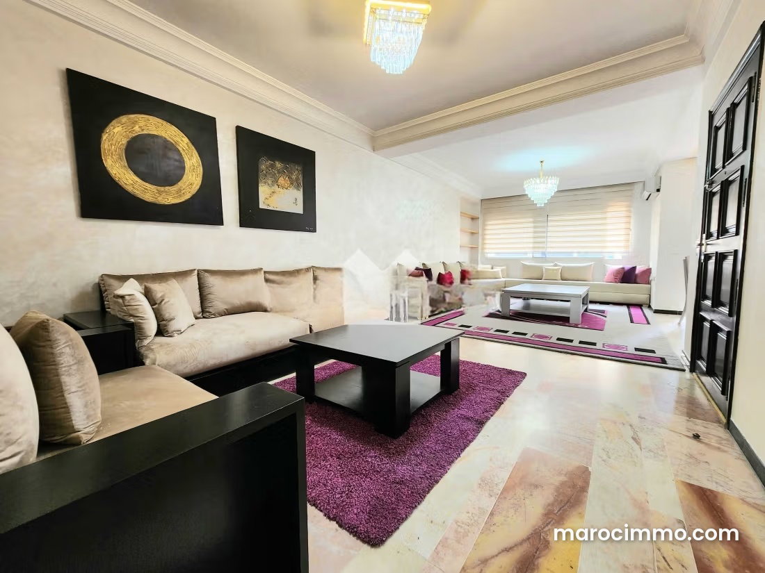 164 sqm Furnished Apartment for Rent in Racine, Casablanca — Casablanca