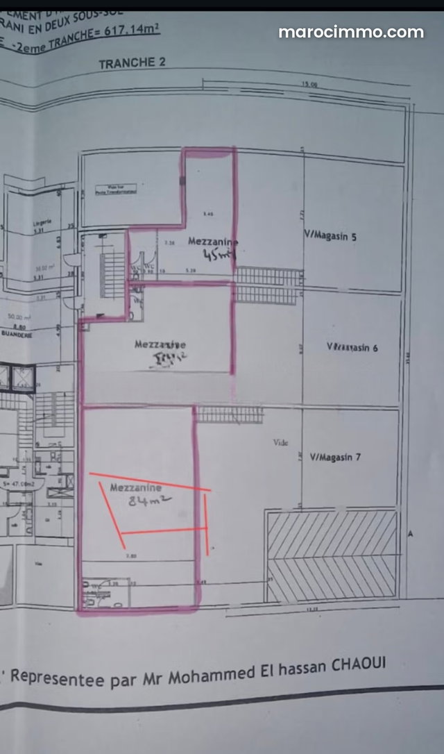 Louez le local idéal à Guéliz. Superficie 242 m² — 2