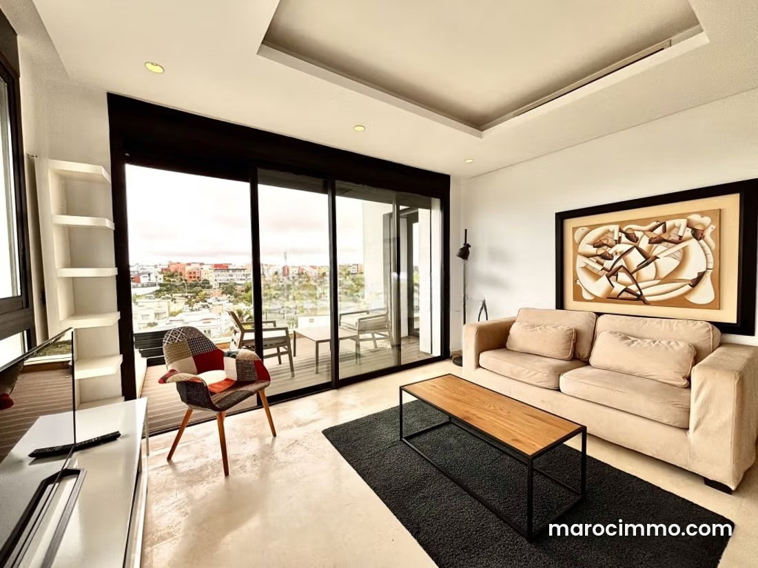 Furnished apartment with terrace and sea view, Ain Diab, Casablanca — Casablanca