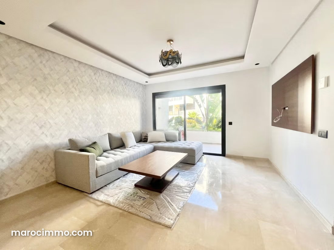 Furnished 90 m² duplex, 2 bedrooms with swimming pool, Ville Verte Bouskoura — Bouskoura