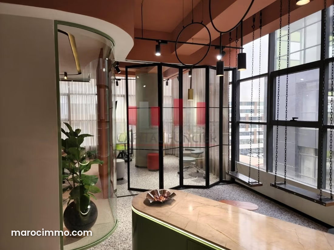 Furnished 180 sqm Office, Casablanca Finance City, High-End — Casablanca