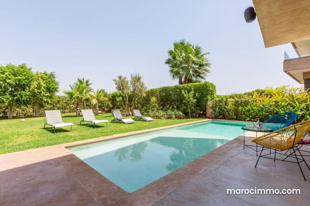 Magnifique villa à vendre à Argan golf de Tahanaout. Surface de 470 m². 3 facade plus 1400 jardin — 5