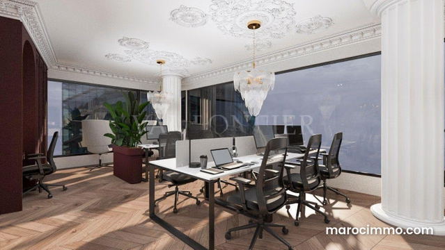 Location bureau aménagé meublé 117m2 CFC, Casablanca — الدار البيضاء