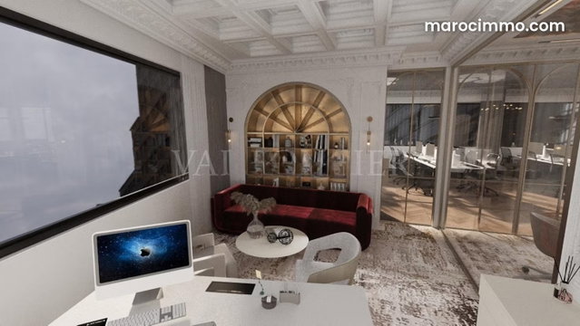 Location bureau aménagé meublé 117m2 CFC, Casablanca — 2