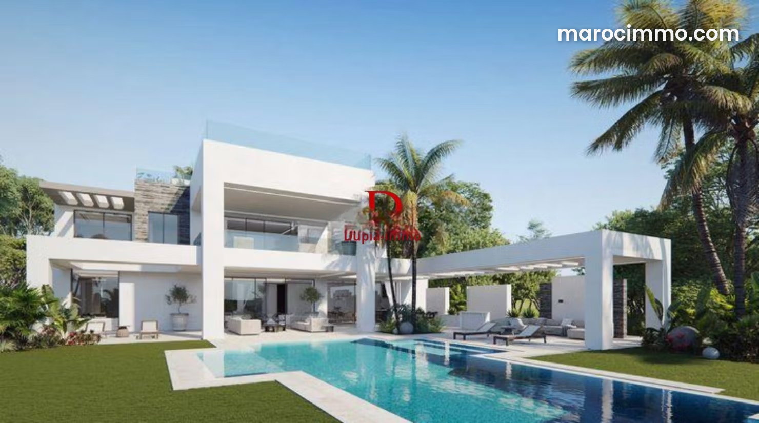 Prestigious 780 sqm villa, 2,500 sqm grounds with pool in Souissi, Rabat — Rabat