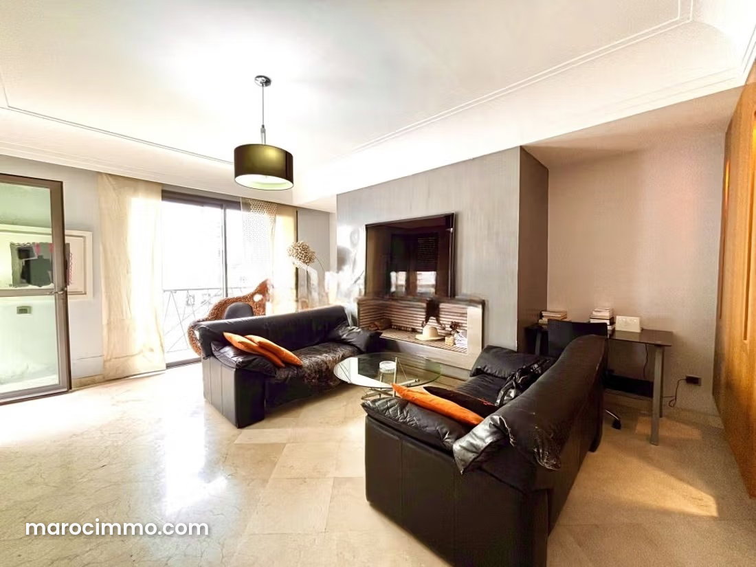 Furnished 120 m² Apartment, 2 Bedrooms, Terrace, Gauthier, Casablanca — Casablanca