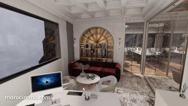 Bureau Prime 136 M² Aménagé Meublé Neuf — 2