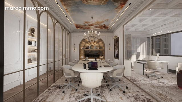 Bureau Prime 136 M² Aménagé Meublé Neuf — الدار البيضاء