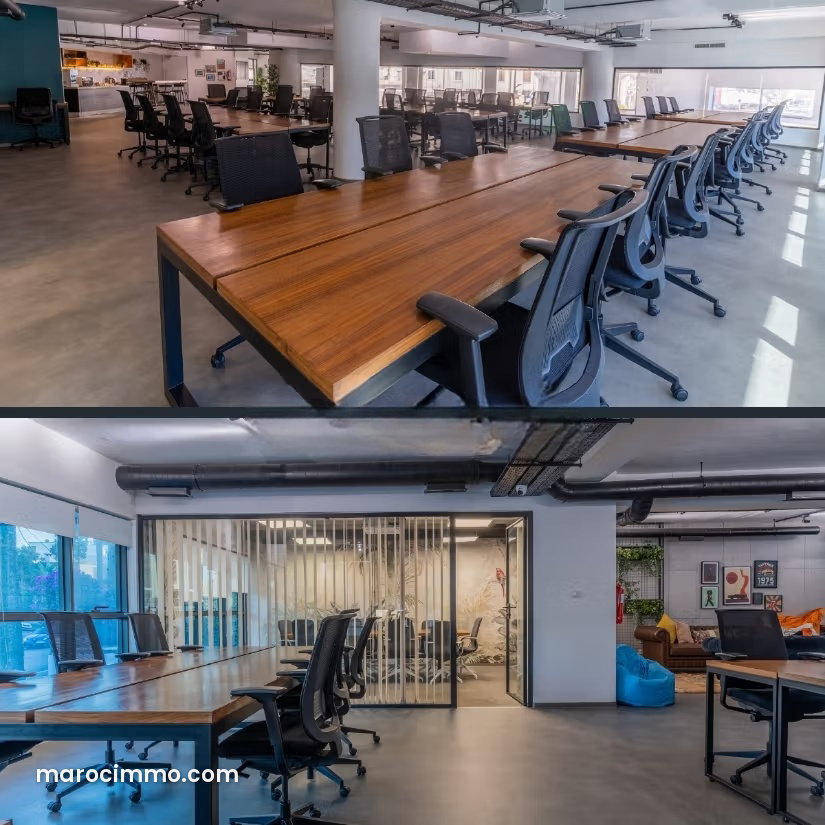 Bureau 842 m² équipé, Centre Ville Casablanca, 180 postes — Casablanca