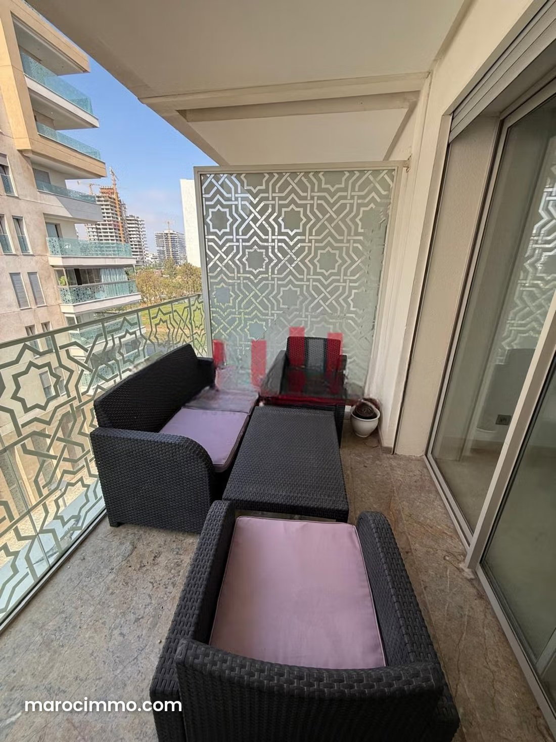 Furnished 117 m² Apartment with Terrace, Casablanca Finance City — Casablanca