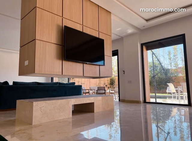 Location villa de haut standing à Route de l'Ourika. Superficie 360 m². Meublé — 2