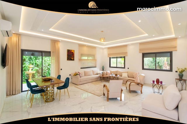 Villa meublée à louer à Route fès, Marrakech — Piscine privée — 500 m² — Marrakech