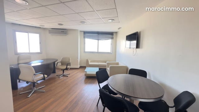 Bureau équipé et bien situé à Gauthier – 120 m² prêts à l’emploi — Casablanca