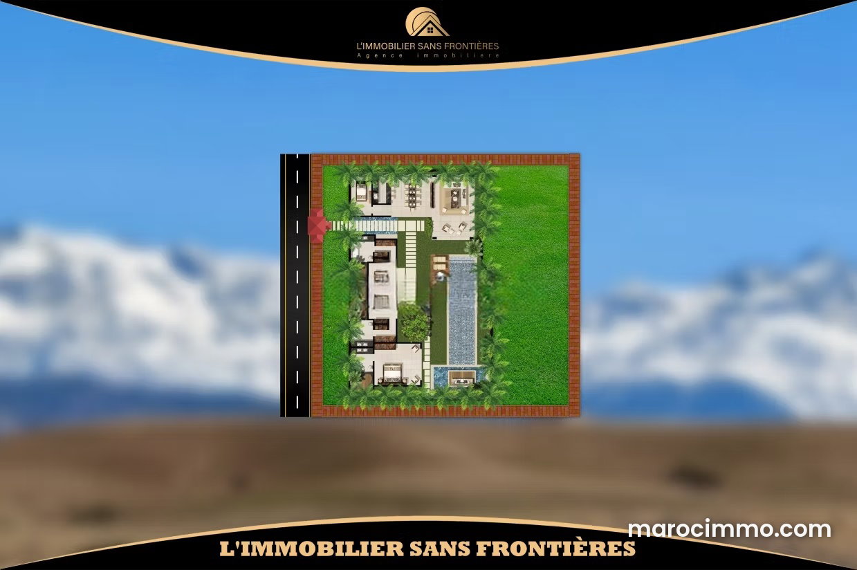 Terrain constructible 513 m², Route de Tahanaoute, Marrakech — Marrakech