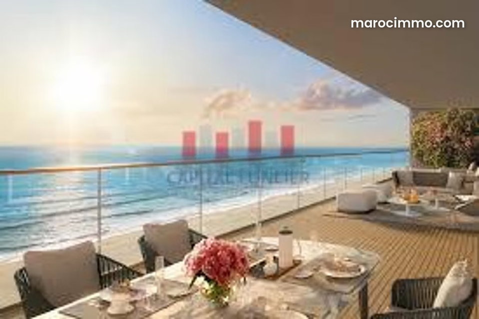 Location d'un appartement à Ain Diab. Surface totale 150 m². Meublé