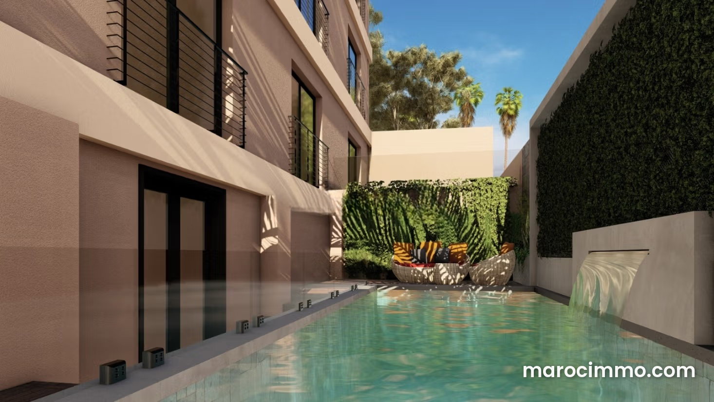 Hôtel 45 chambres avec restaurant et piscine, Guéliz, Marrakech — Marrakech