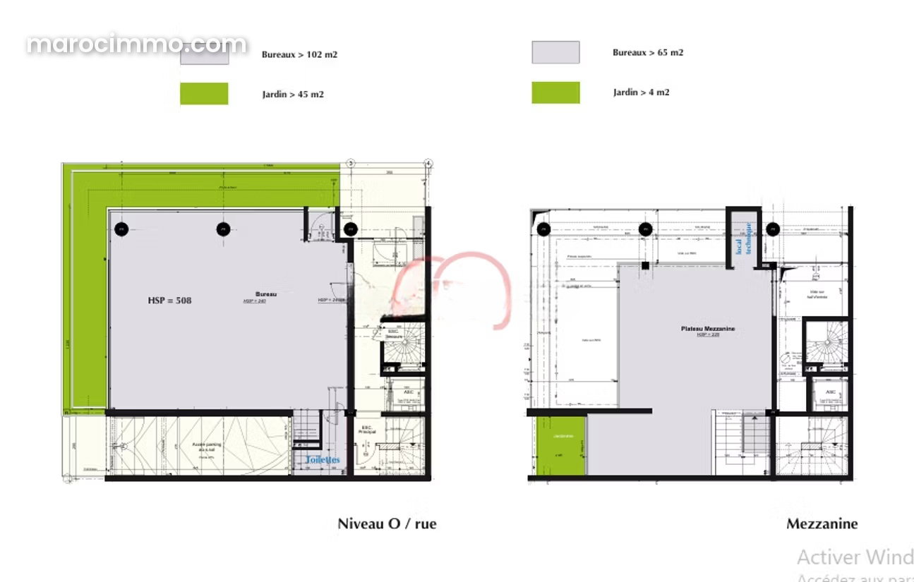 932 m² Office Building for Lease, Gauthier, Casablanca — Casablanca