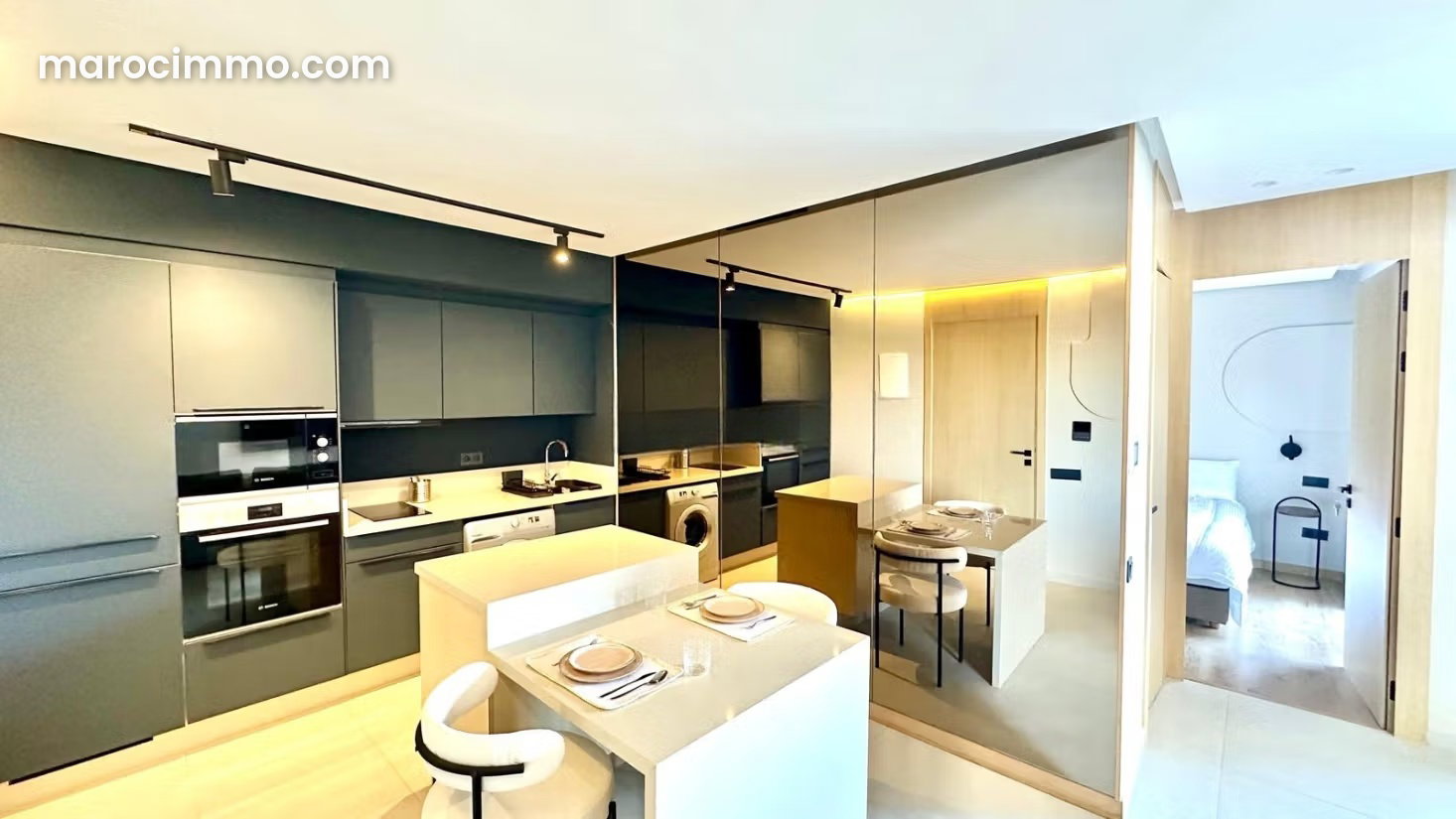 Furnished Apartment with Terrace, Riviera, Casablanca — Casablanca