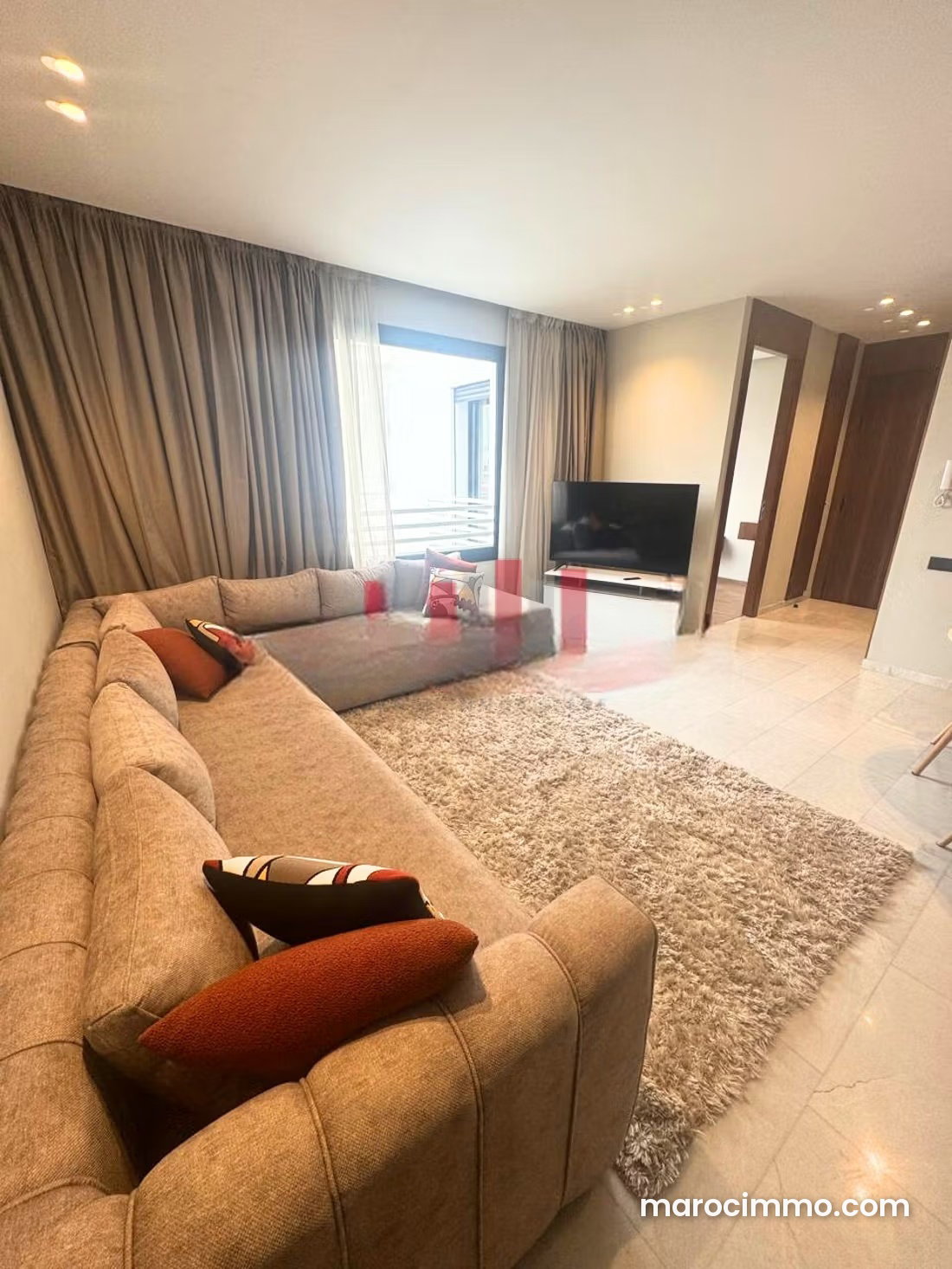 Furnished 50 sqm Apartment, Palmier, Casablanca, Top Floor — Casablanca