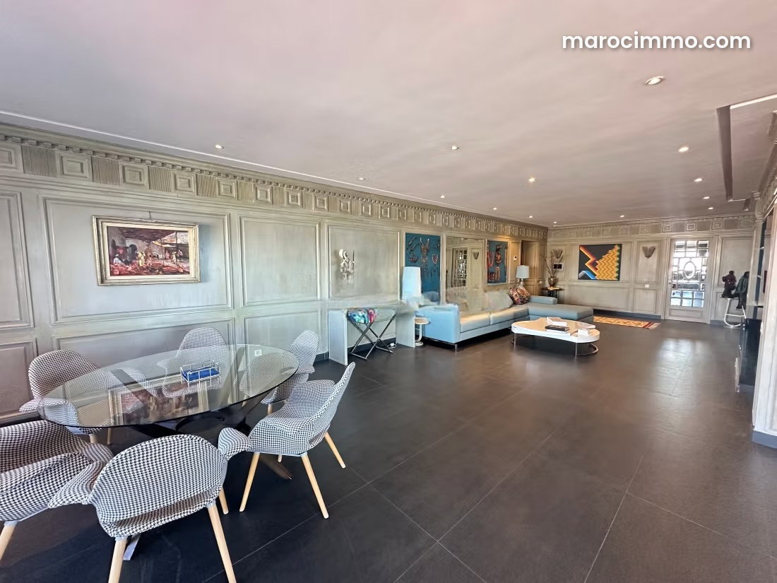 Appartement meublé 200 m², vue mer, Anfa Casablanca — Casablanca