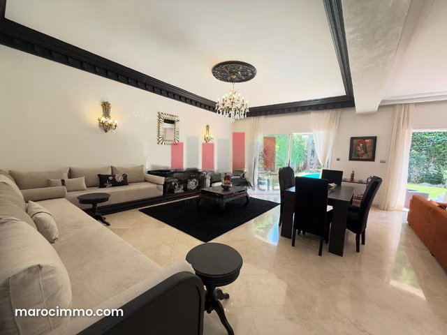Location villa de haut standing à Ain Diab. Surface totale 400 m². Meublé — 4