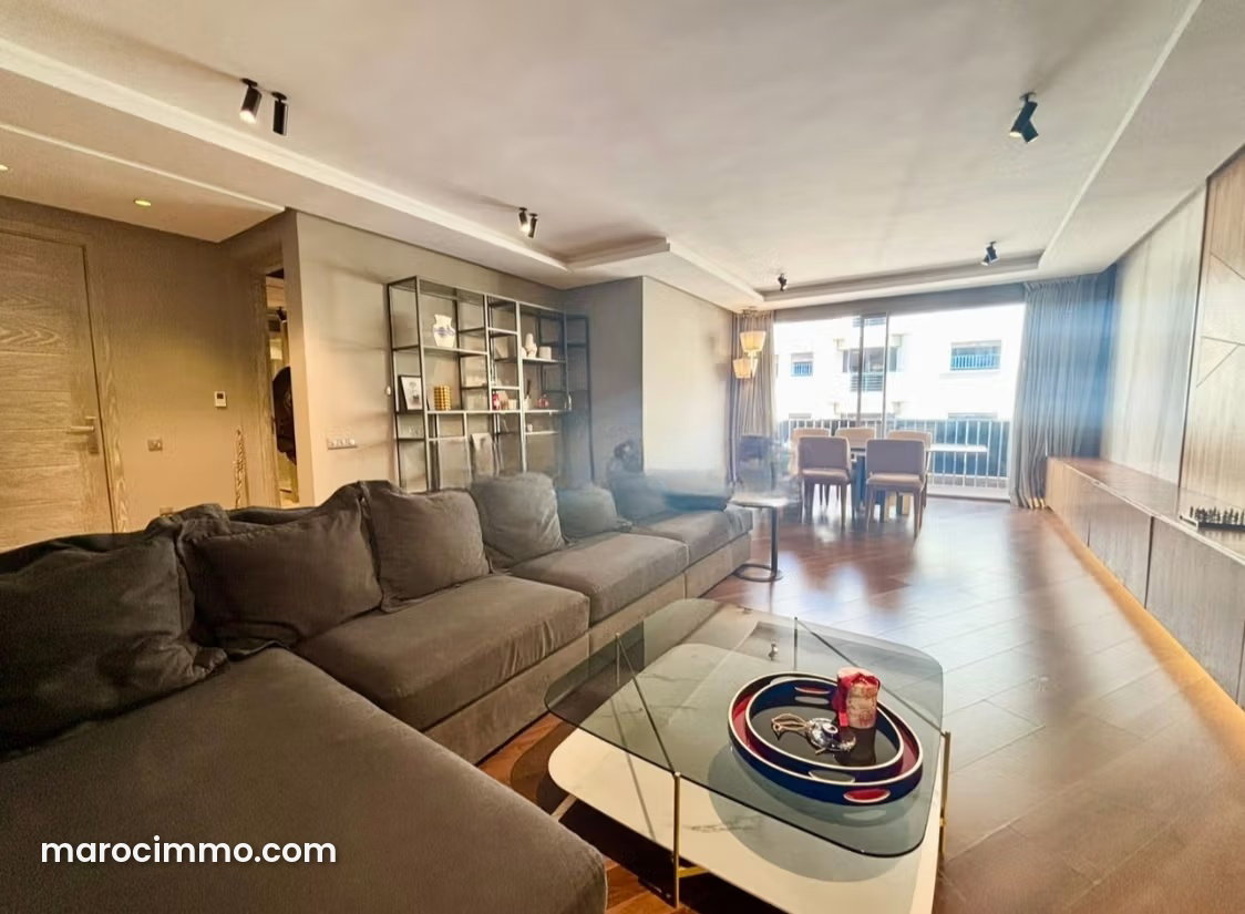 151 sqm Furnished 3-Bedroom Apartment, Racine, Casablanca — Casablanca