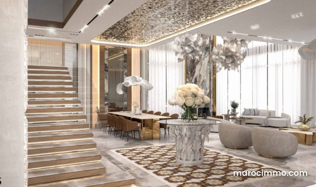 Luxury Villa for Sale – Route de l’Ourika Marrakech, 4 Suites, Hammam, Pool and Rooftop with Summer Bar — 4
