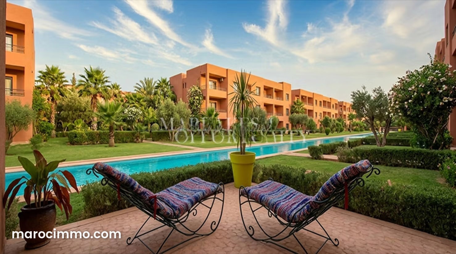 Appartement meublé avec jardin et piscine, Route de Casablanca — Marrakech