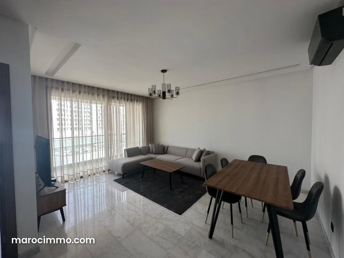 95 sqm Furnished Apartment for Rent, Casablanca Finance City — Casablanca